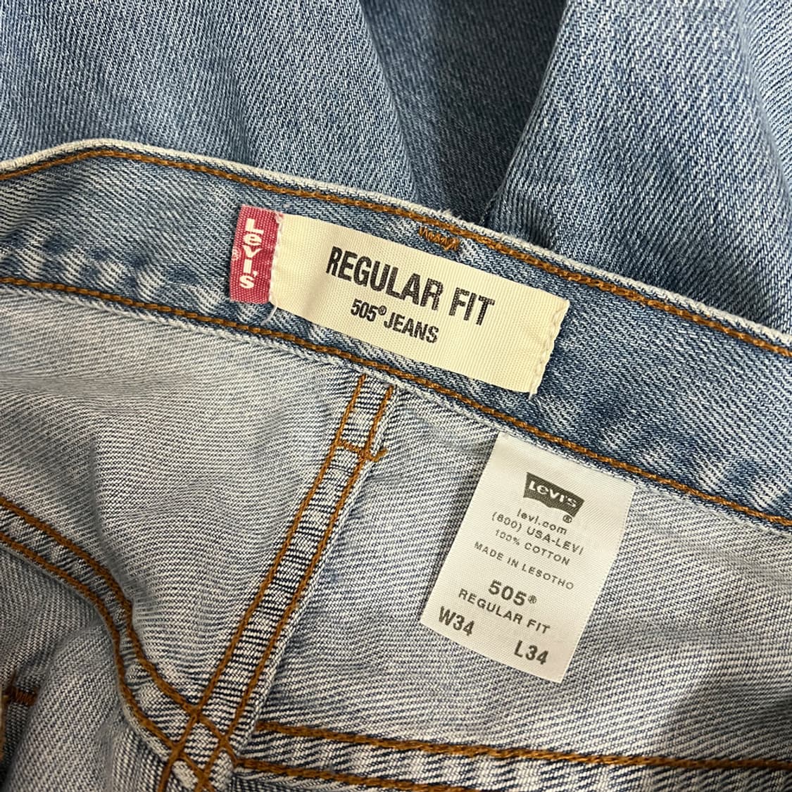 00s 리바이스 505 레귤러핏 연청 데님 팬츠 청바지 34 상품이미지5