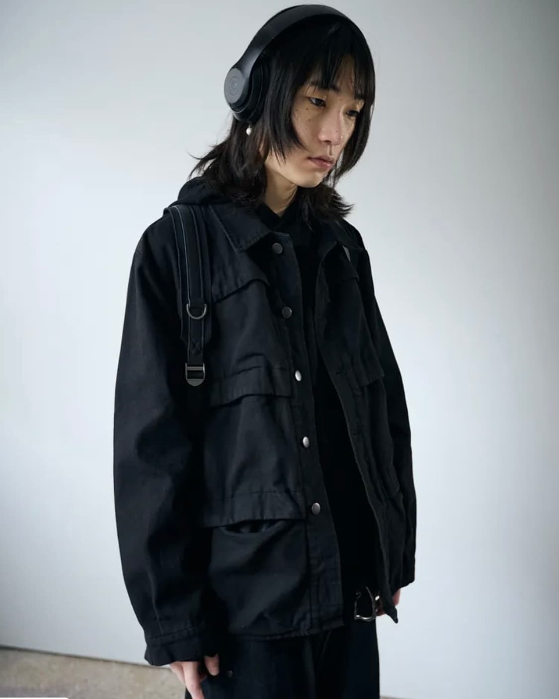 해칭룸 워크 자켓(6P Work Jacket V2 Washed Black 상품이미지3