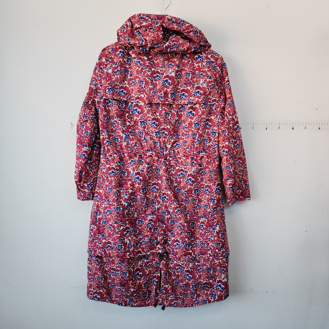 오일릴리 플라워 패턴 후드 롱 코트 상품이미지7