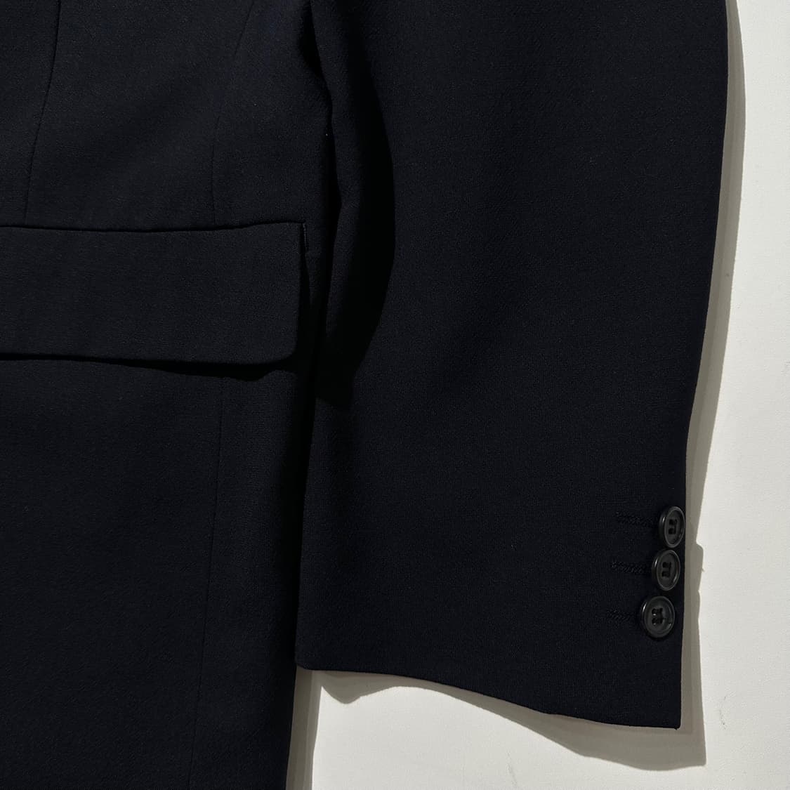 요지 야마모토 싱글 3B 블레이저 자켓 네이비 상품이미지4