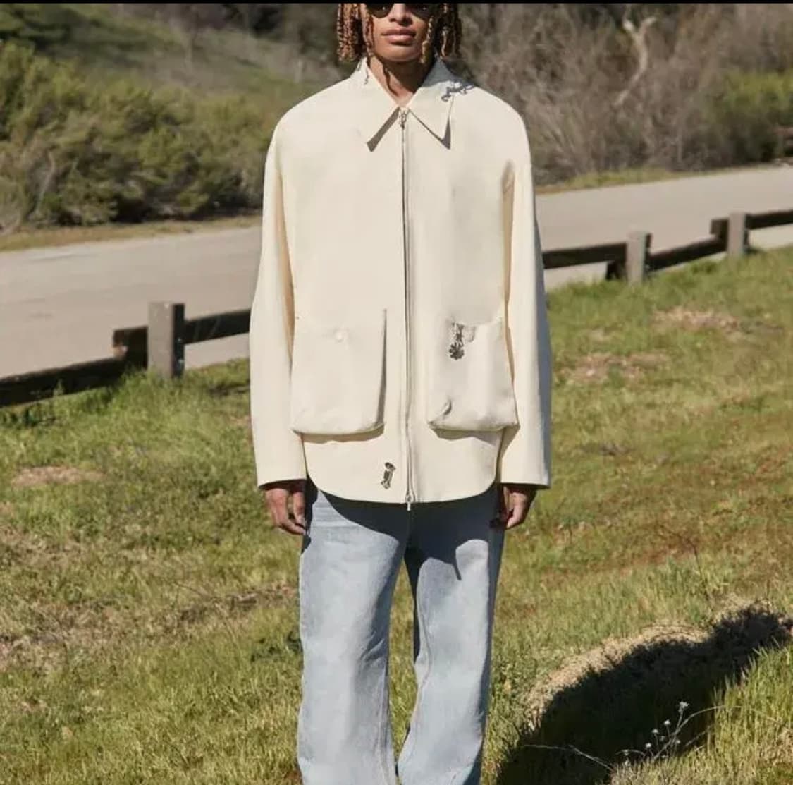 STU 엠보 카고자켓 크림(L) 상품이미지1