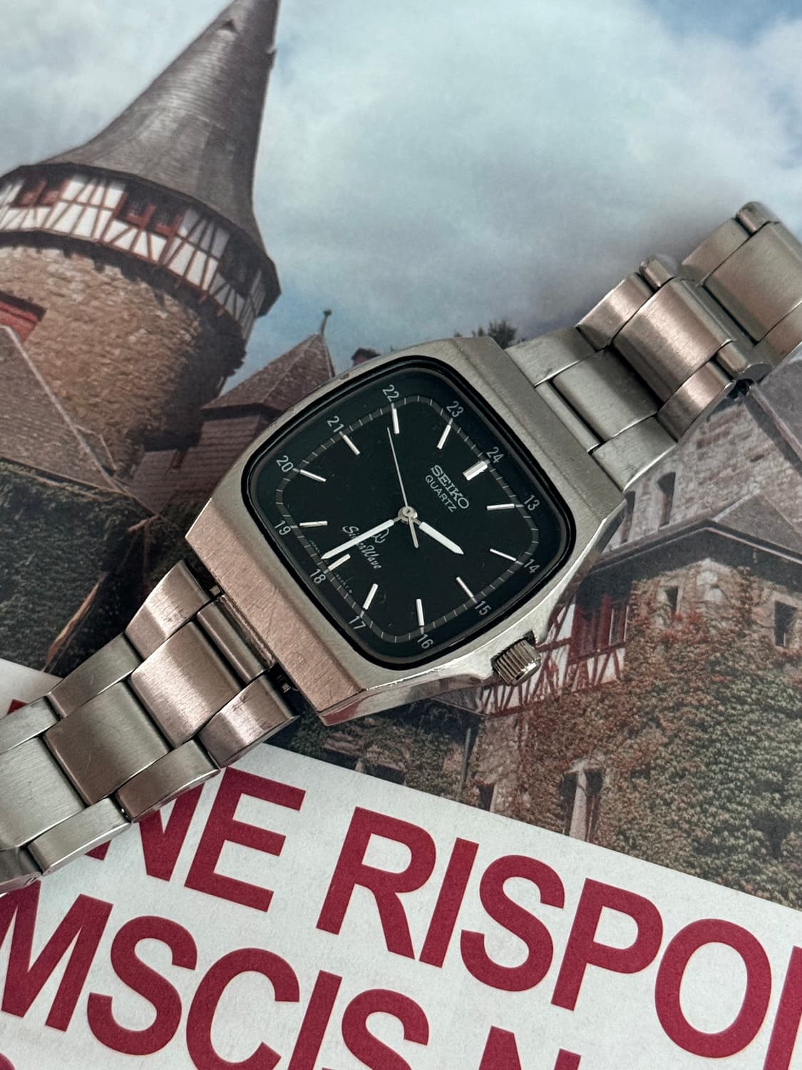 세이코 Seiko 쿼츠 실버웨이브 스퀘어 데이데이트 상품이미지1