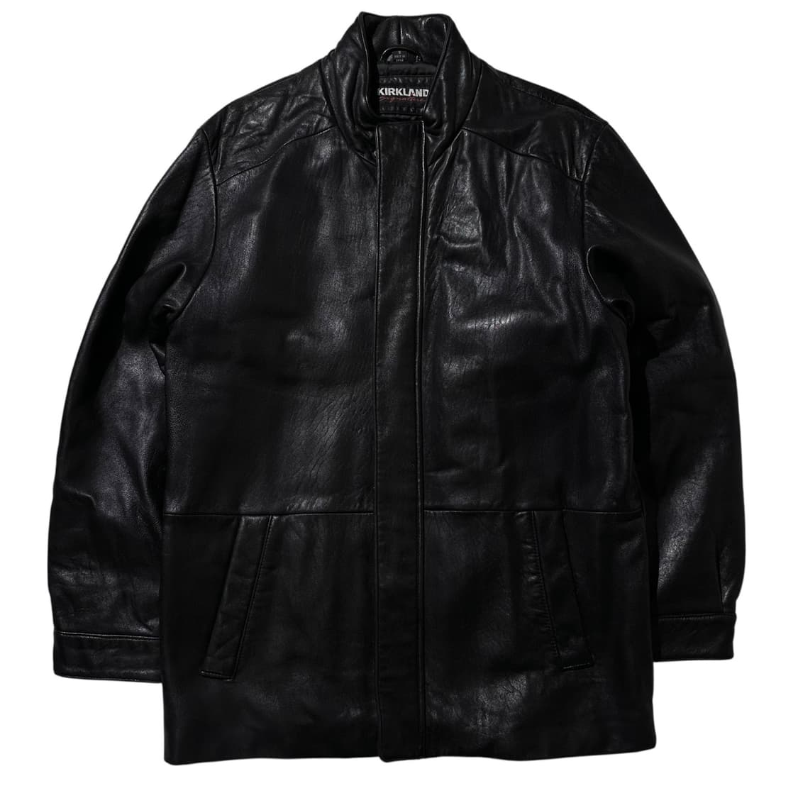 Kirkland 램스킨 싱글 레더 카코트 블랙 상품이미지1