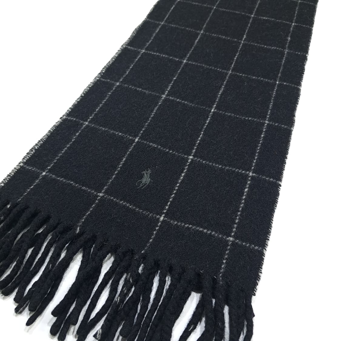 MX562 폴로 00s 이태리판 램스울 양면 윈도우페인 헤링본 머플러 상품이미지3