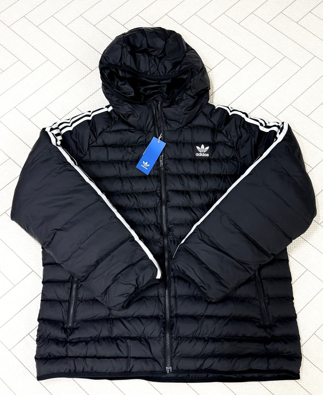 (3XL)(새상품)아디다스 오리지널스 후디드 경량 패딩 블랙 상품이미지3