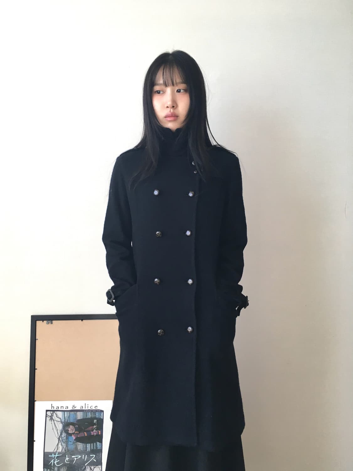 빈티지 더블 하이넥 롱코트 상품이미지5