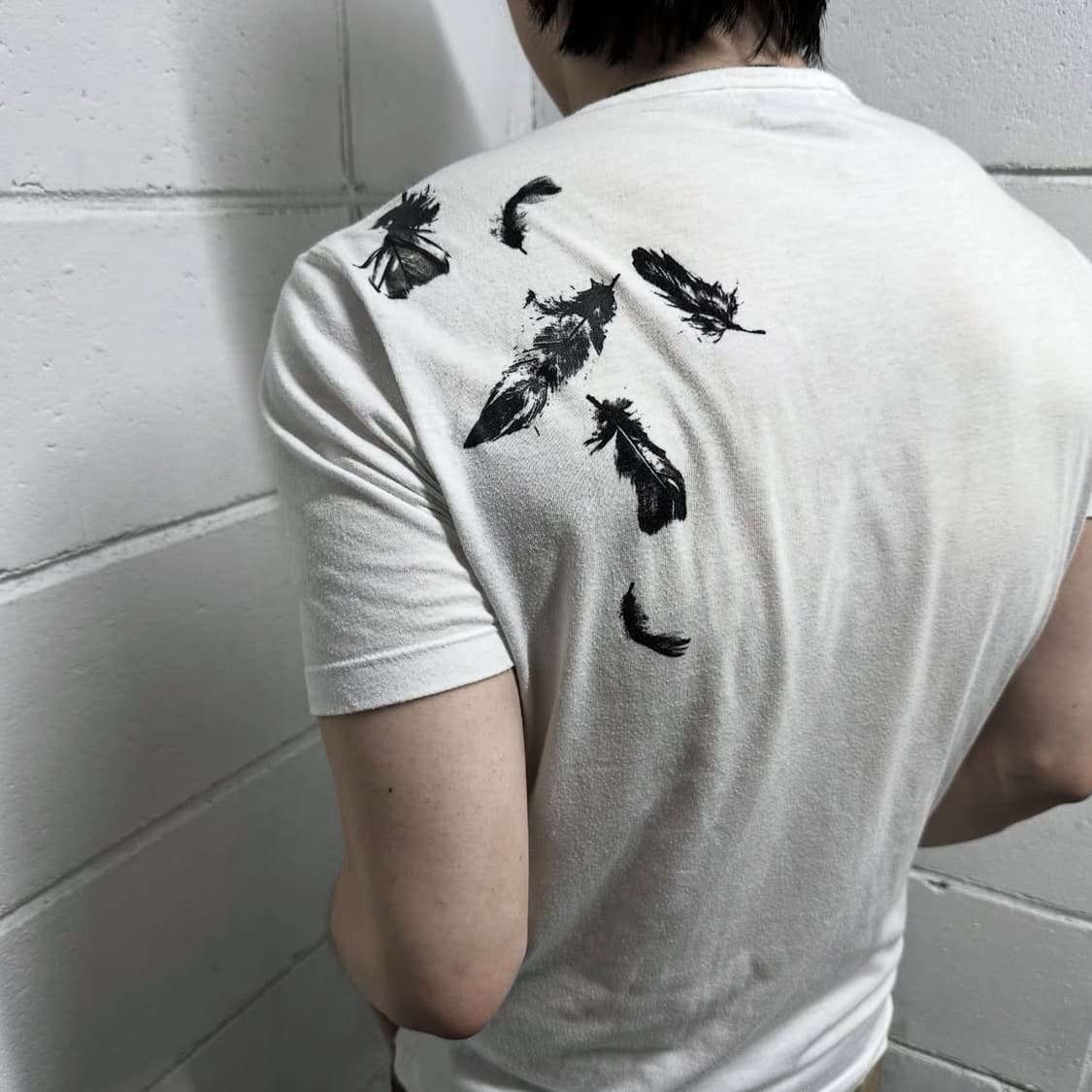 Nicole club feather printing short 상품이미지3