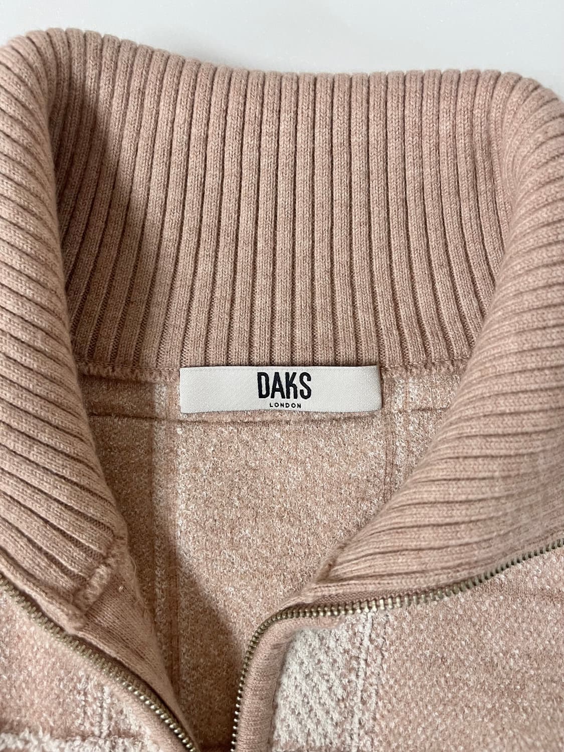 66) 닥스 24FW 빅체크 카라형 집업 가디건 베이지 상품이미지4