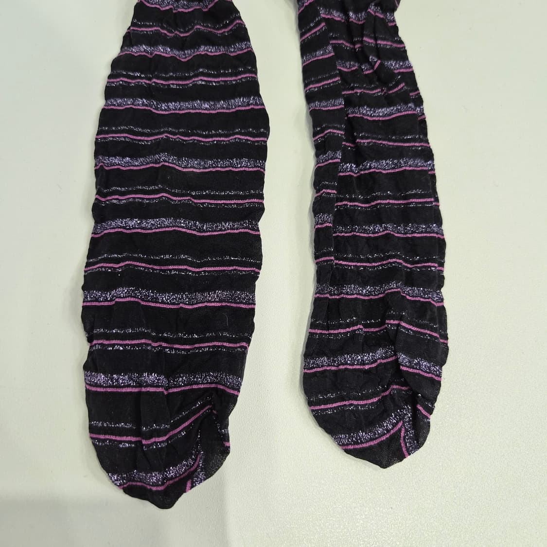 블랙핑크 반짝이 스트라이프 시스루 팬티스타킹 상품이미지5