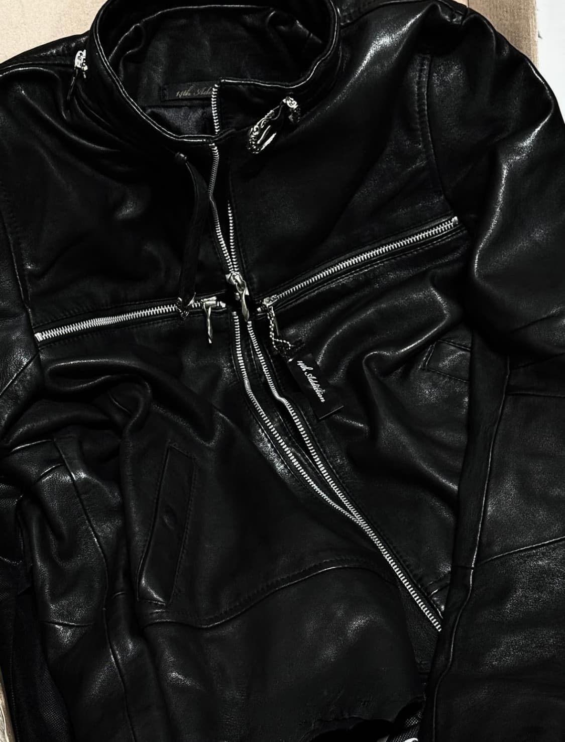 14th addiction cross zip black jacket 상품이미지2