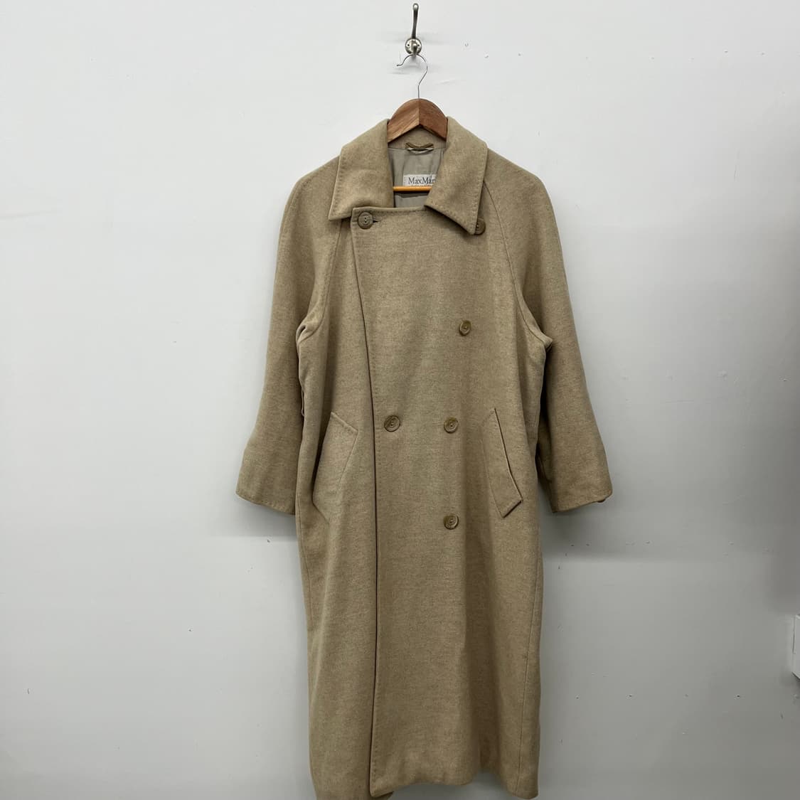 막스마라 베이지색 더블 버튼 코트 여M 상품이미지1