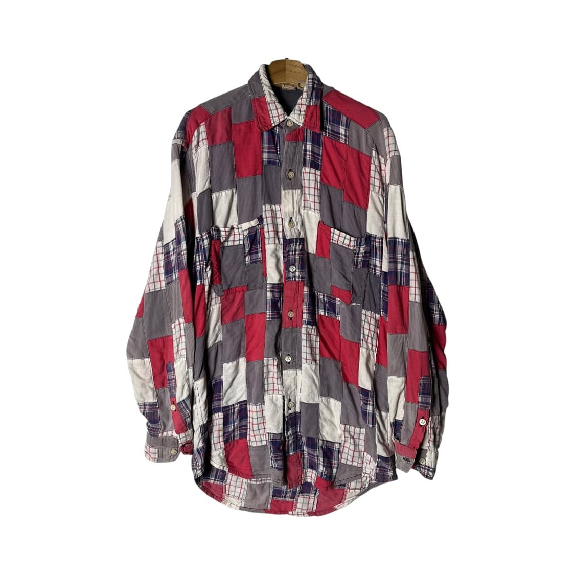 [45rpm] 아카이브 마드라스 패치워크 셔츠 상품이미지1