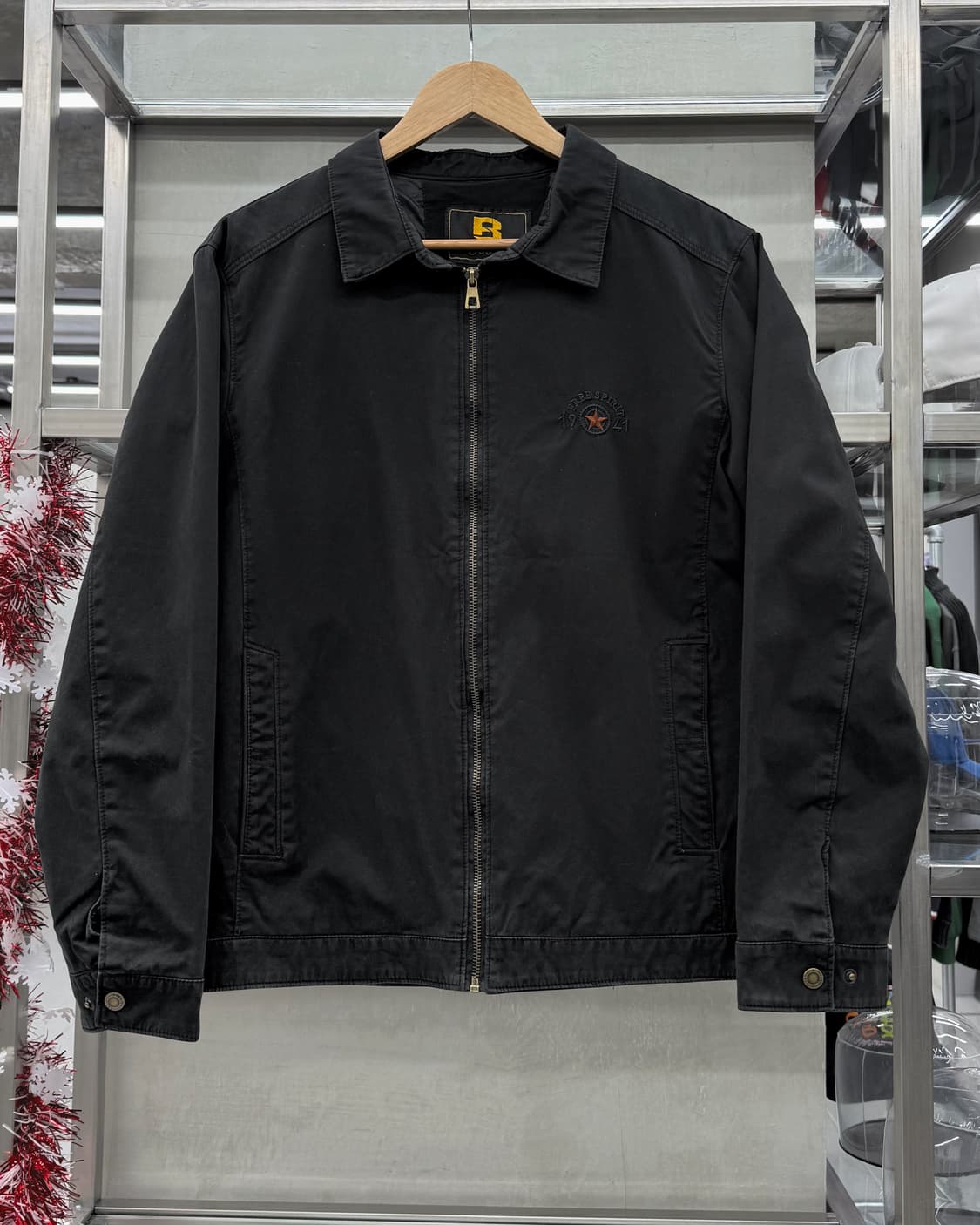 Bobin 00s 원스타 코튼 트러커 자켓 블랙 상품이미지1