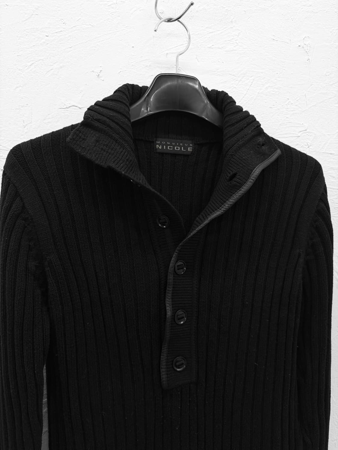 nicole monsieur 하이넥 하프버튼 니트 상품이미지3