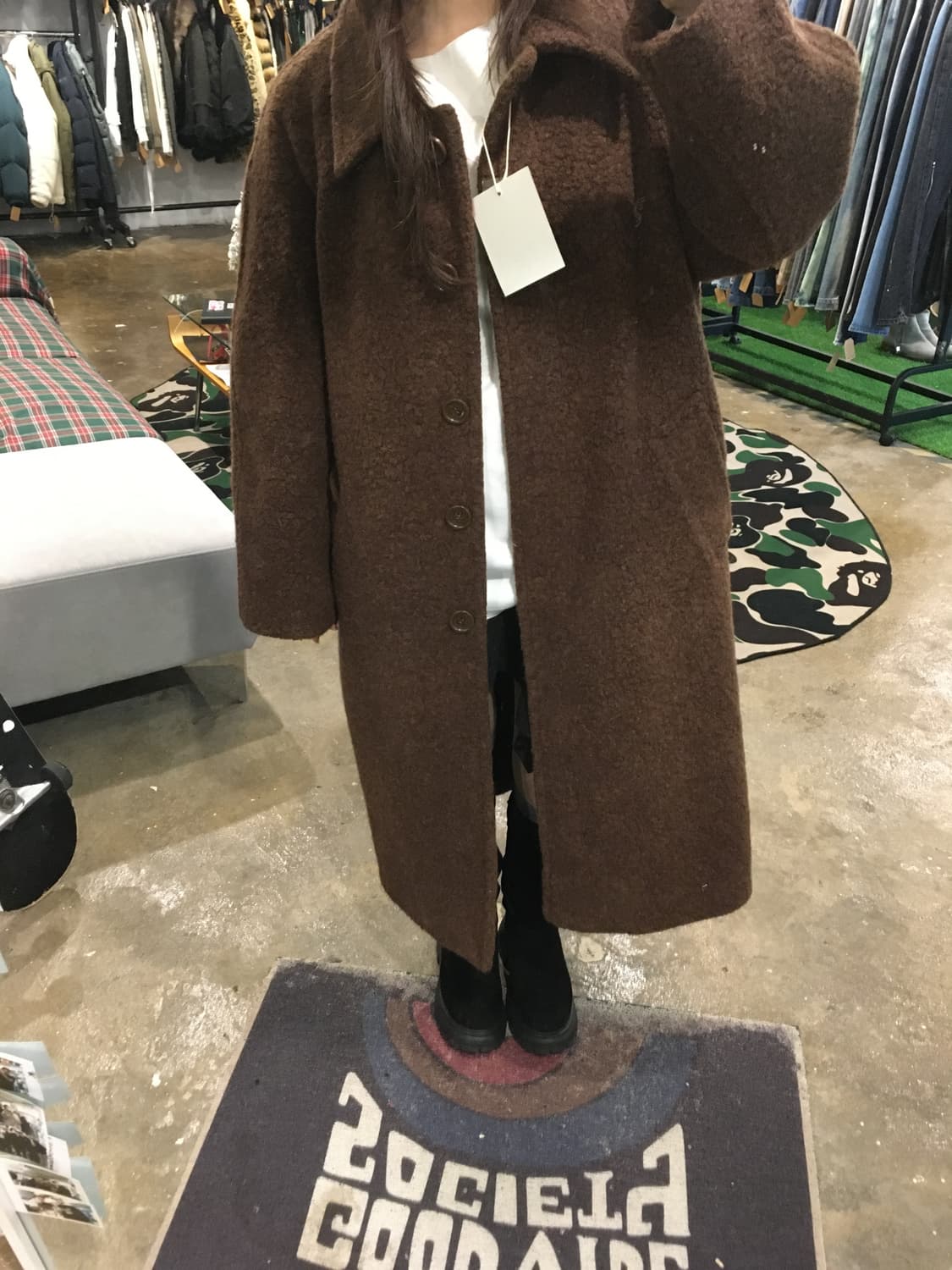 아모멘토 22fw 부클 레글런 코트   상품이미지3