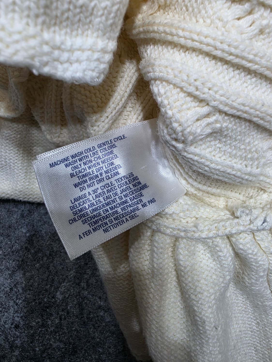 폴로 랄프로렌 케이블 페블럼 프릴 니트 가디건 걸즈 L 상품이미지8