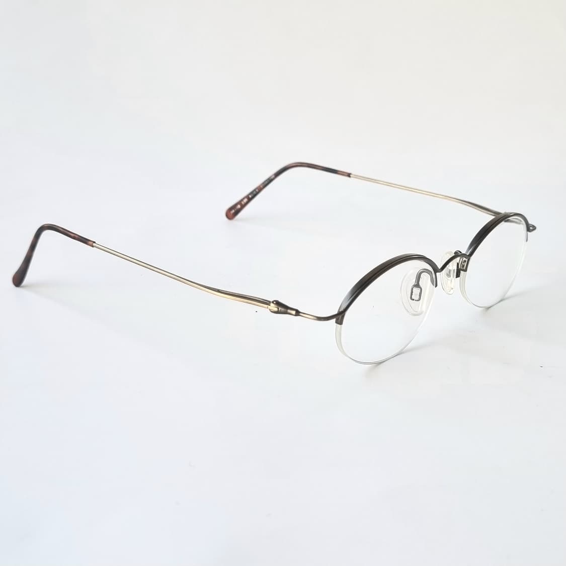 데드스탁 빈티지 오벌형 엔틱 반무테 안경테 463 상품이미지10