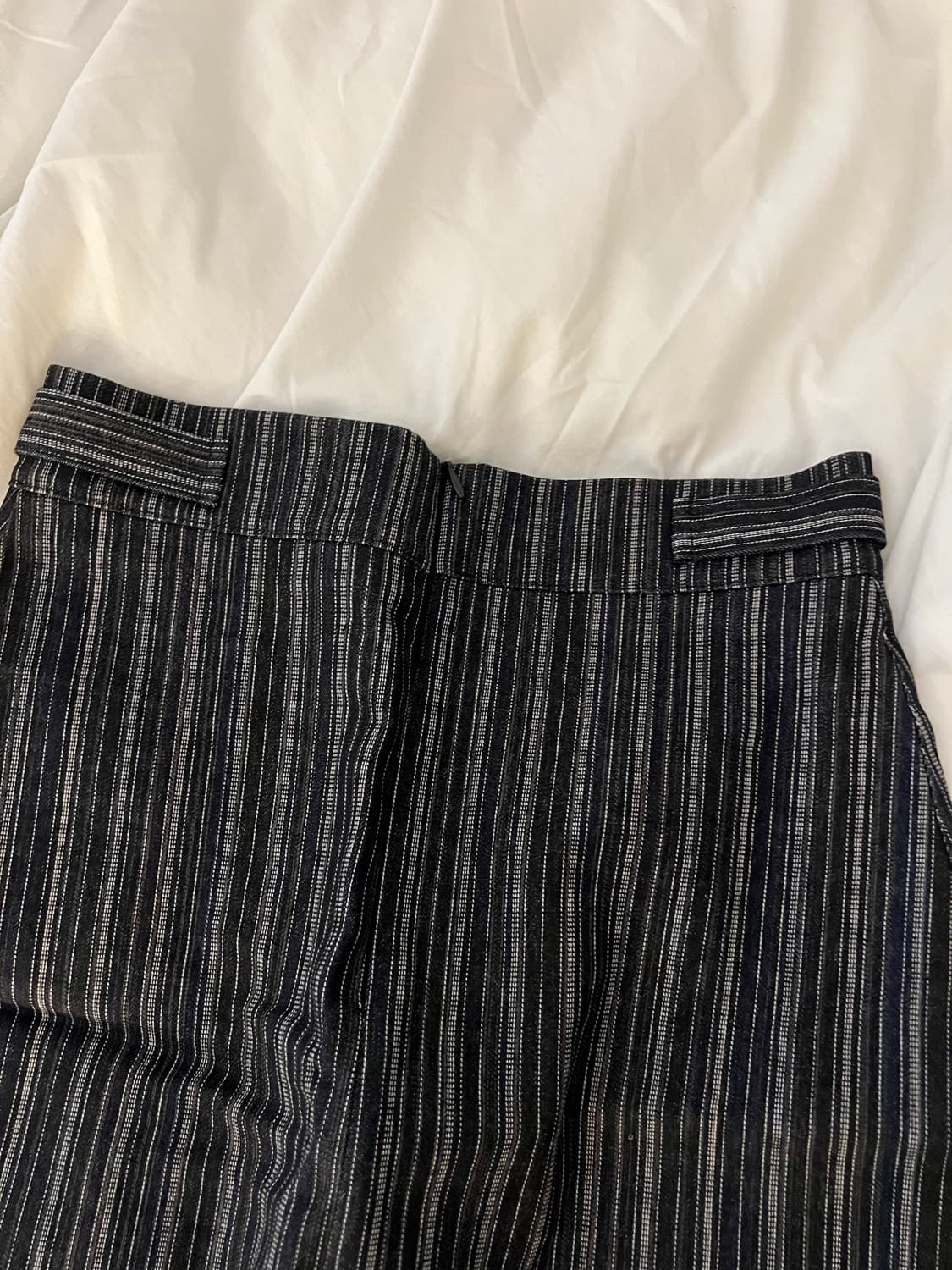 스트라이프 하이웨스트 스커트 상품이미지3