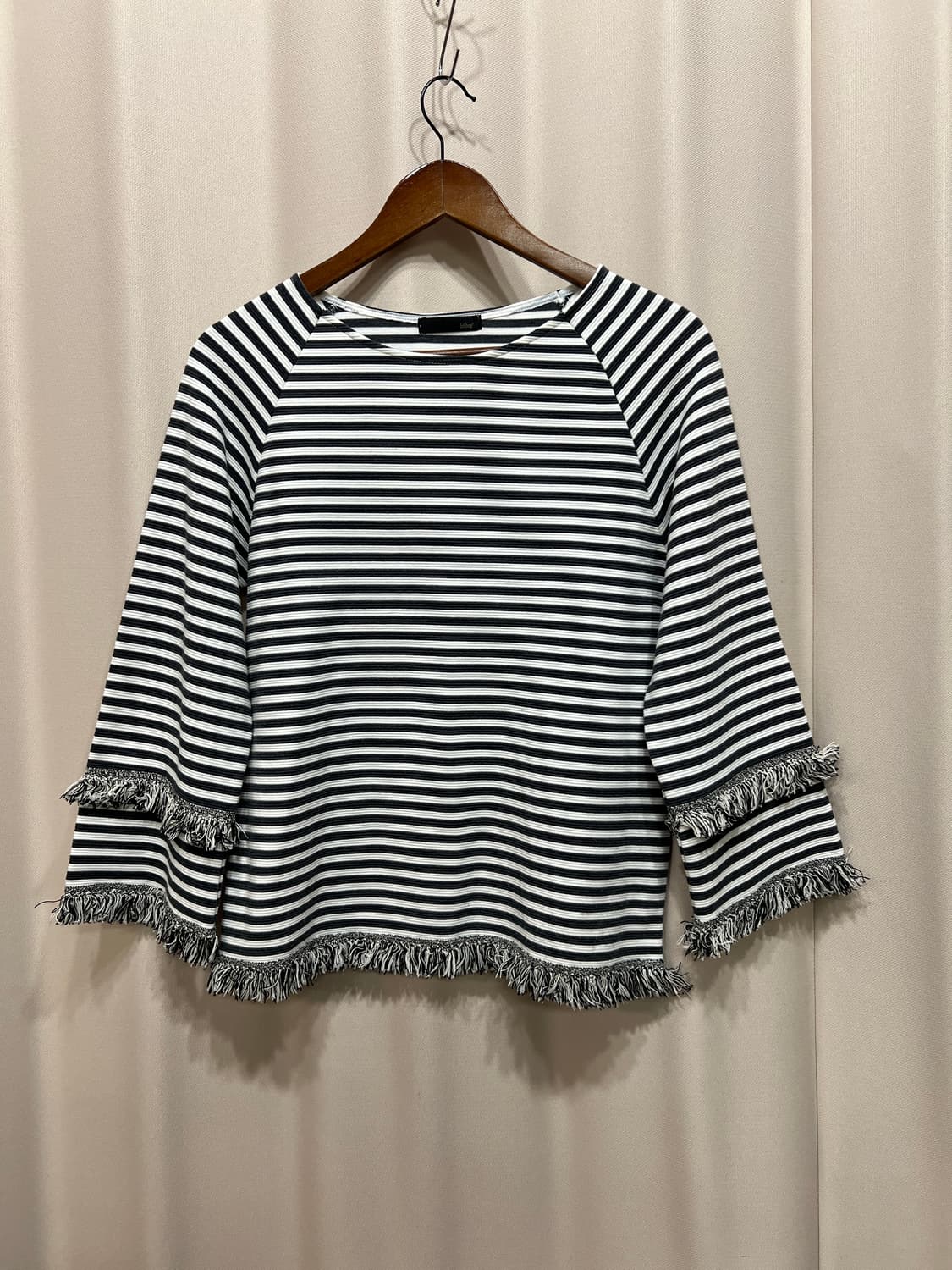 Leshop 여성 디테일 5부 스트라이프 긴팔 상품이미지2