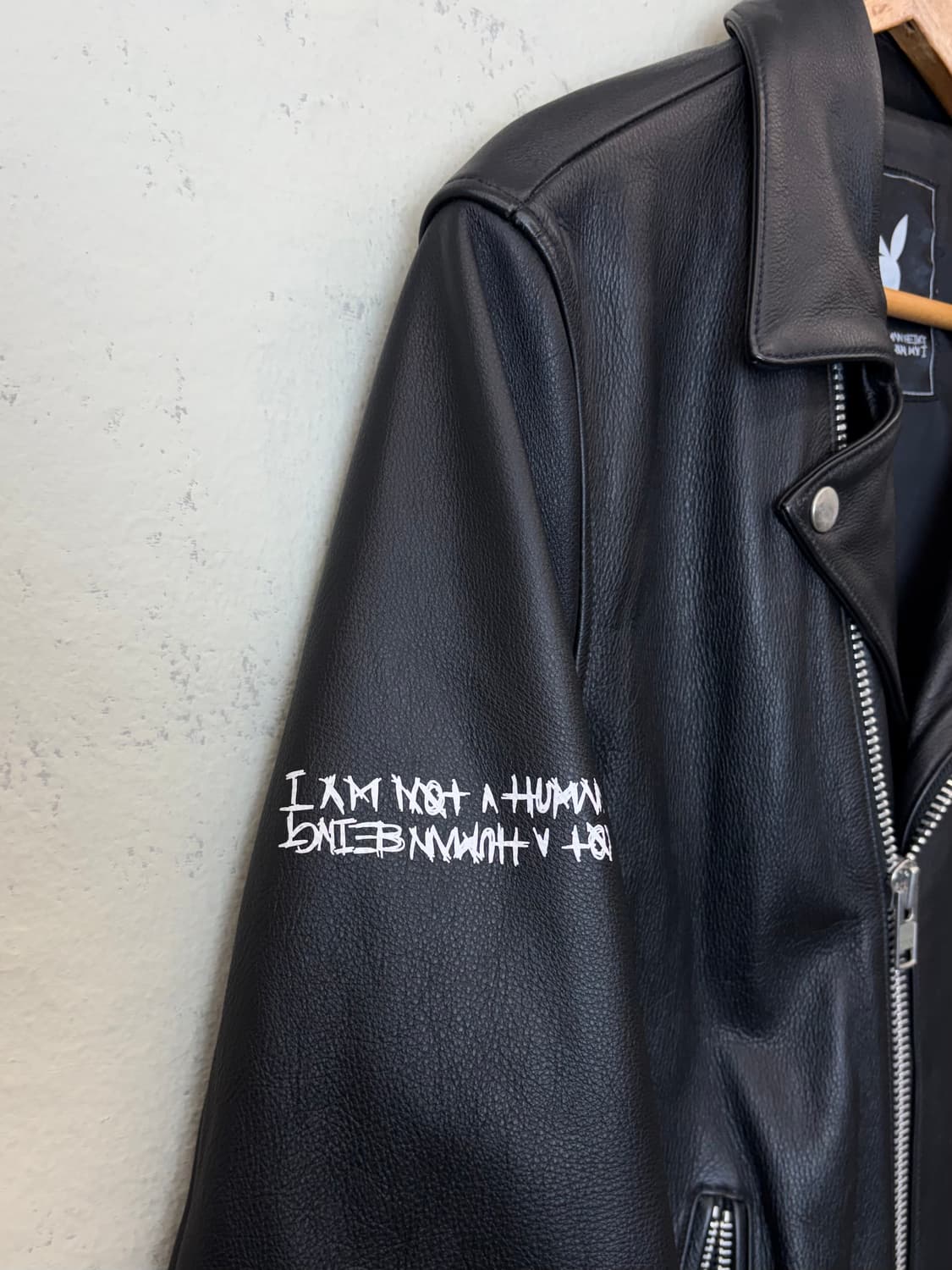 아임낫휴먼비잉 플레이보이 빈티지 레더 라이더 자켓 상품이미지6