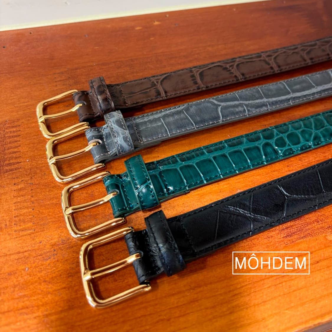 [Unisex] 크로커 레더 골드 벨트 상품이미지8