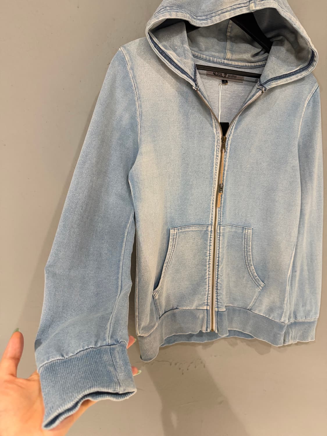 Cook jeans denim washing hood zip-up 상품이미지7