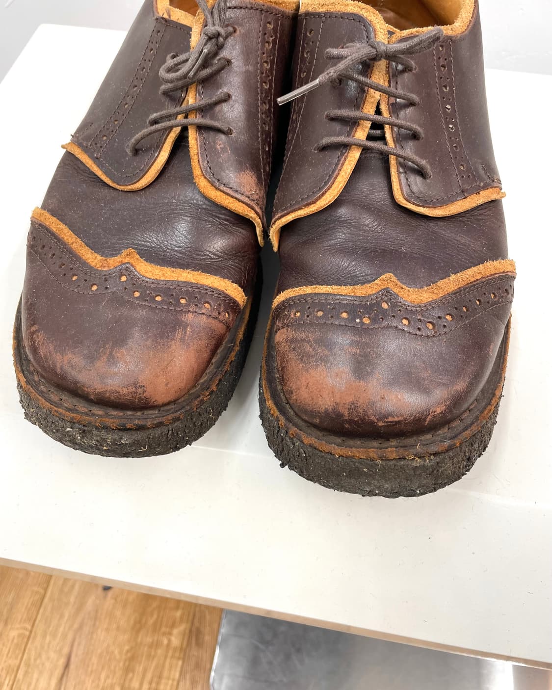 [270] 신이치로아라카와 다이타키무라 브라운 레더 슈즈 상품이미지8