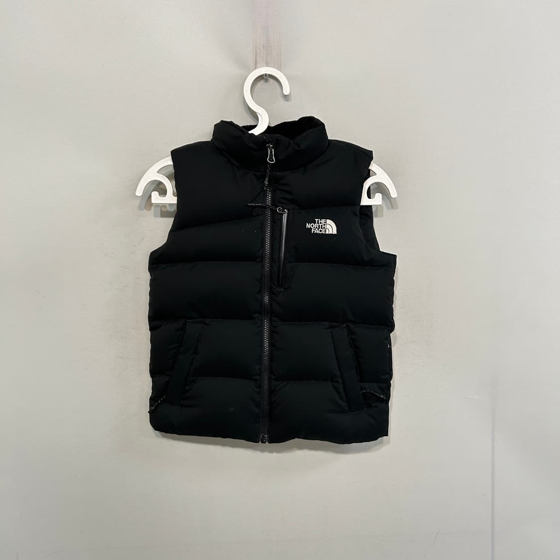 노스페이스 키즈 오리털 패딩조끼 120 블랙 상품이미지1