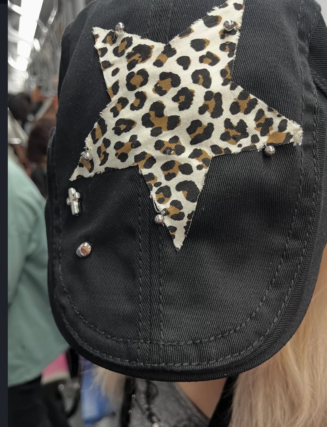 별 프린팅 스터드 레오파드 캡 상품이미지4