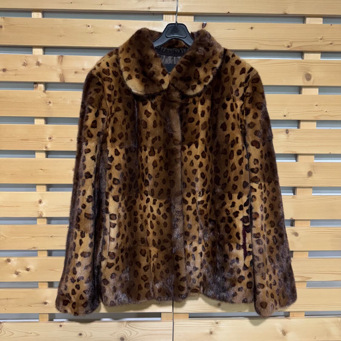 밍크 레오피드 자켓 상품이미지1