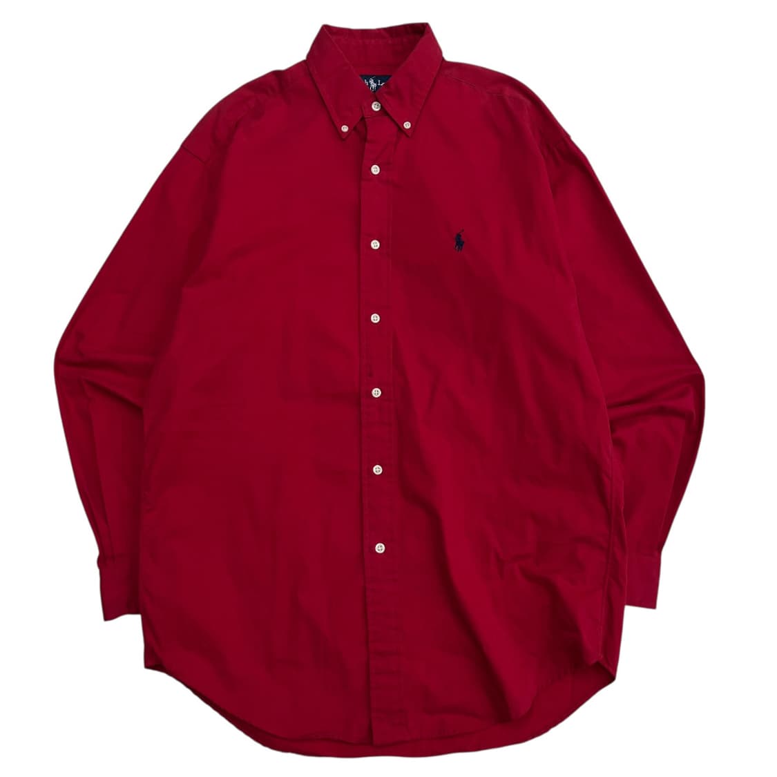 폴로 랄프로렌 90s 네이비포니 레드 셔츠 S 상품이미지2
