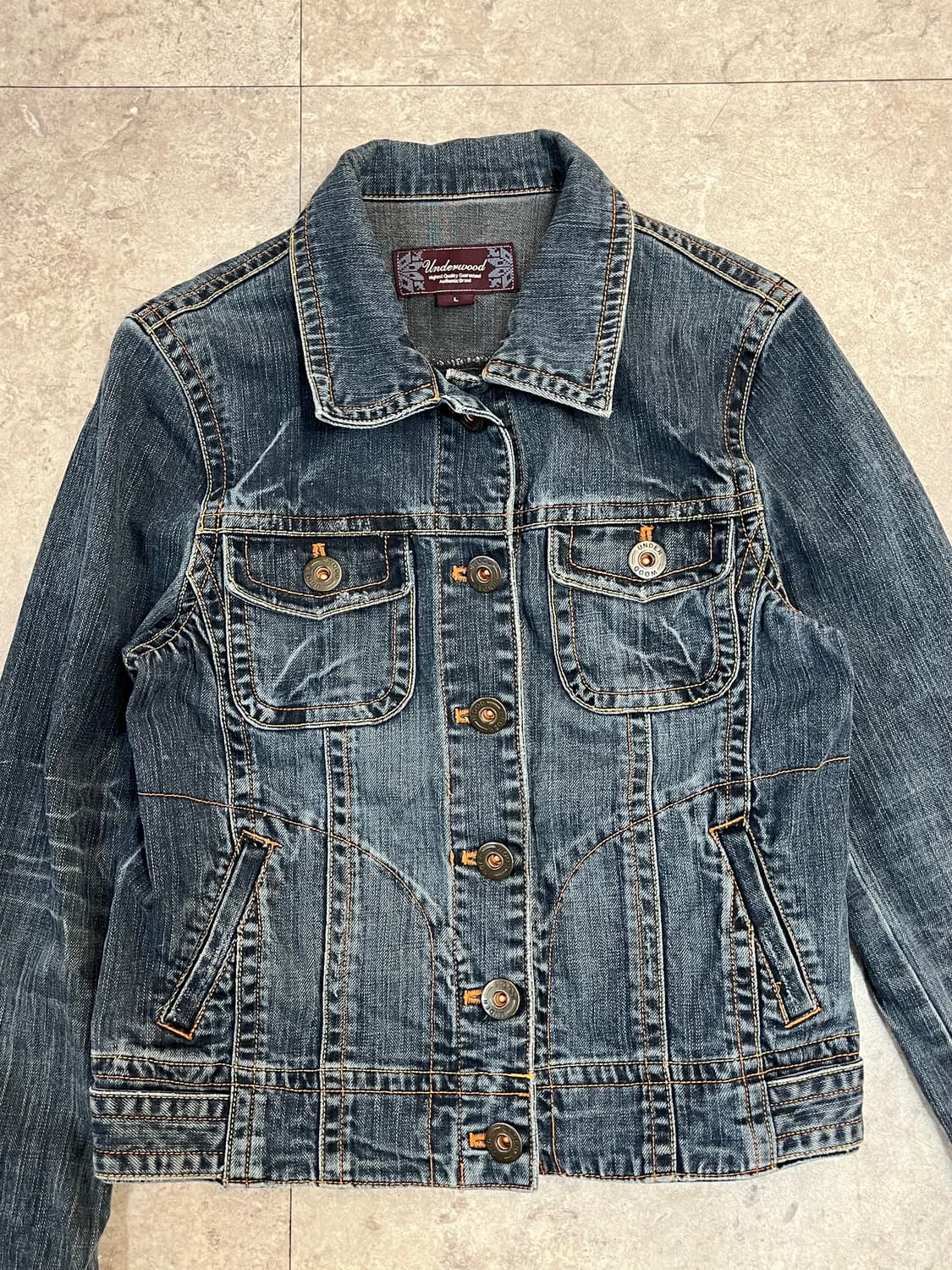 빈티지 언더우드 포켓 데님 자켓 L #csz2640 상품이미지5