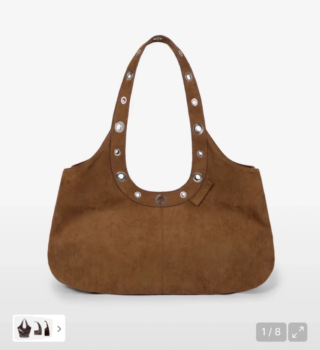 [미개봉] 아캄 suede eyelet dumpling bag camel 상품이미지1