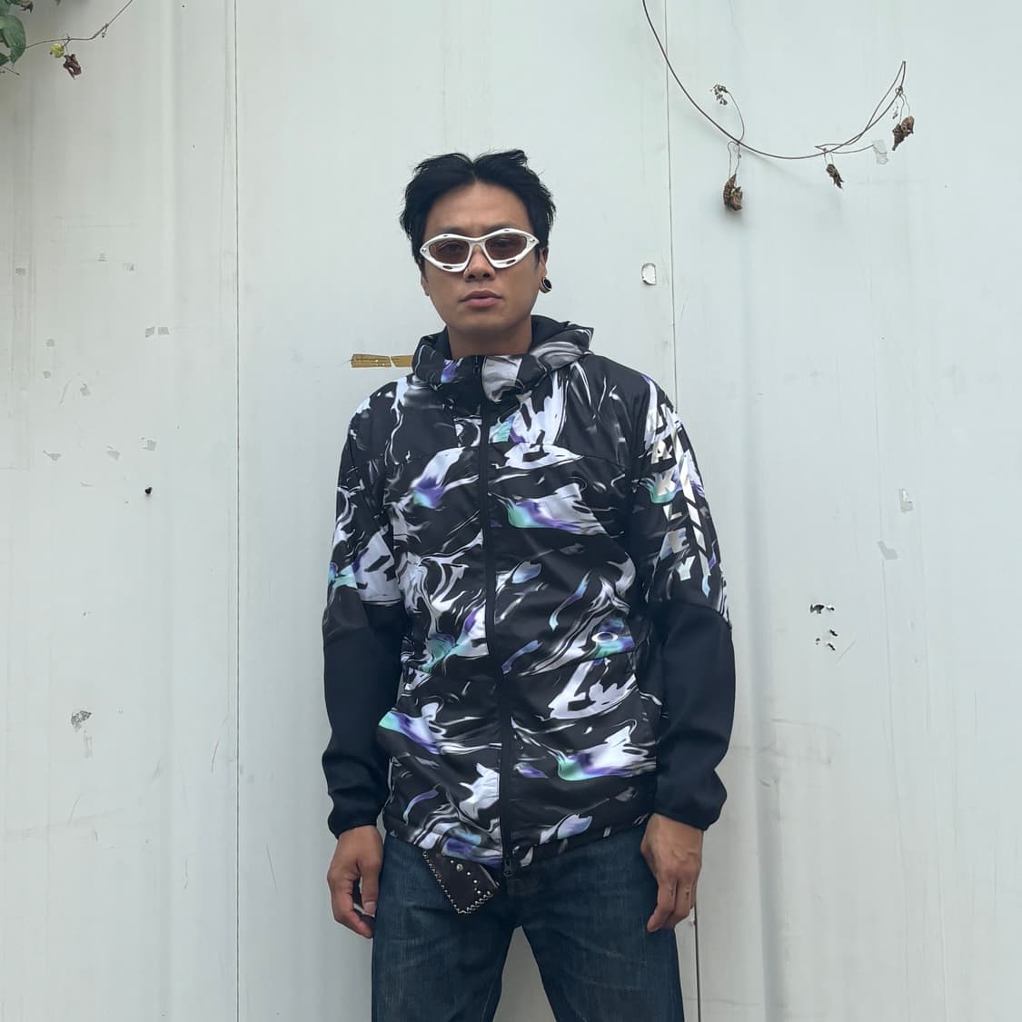새상품 오클리 기능성 패턴 바람막이 xl 상품이미지2