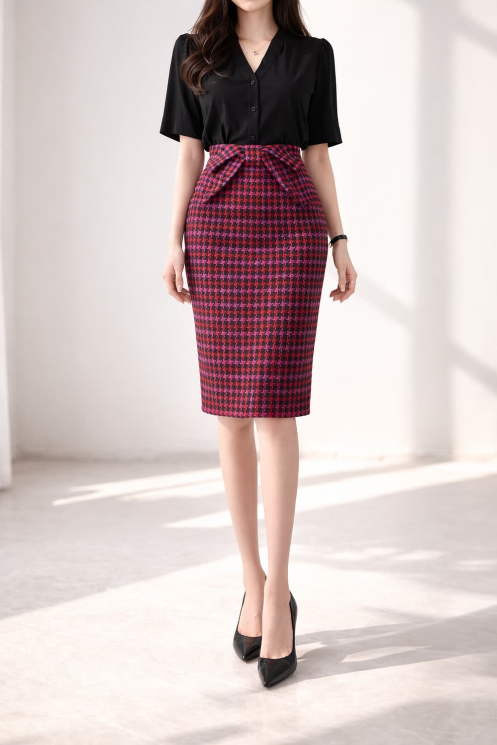 폴스미스 트위드 체크 스커트 상품이미지1