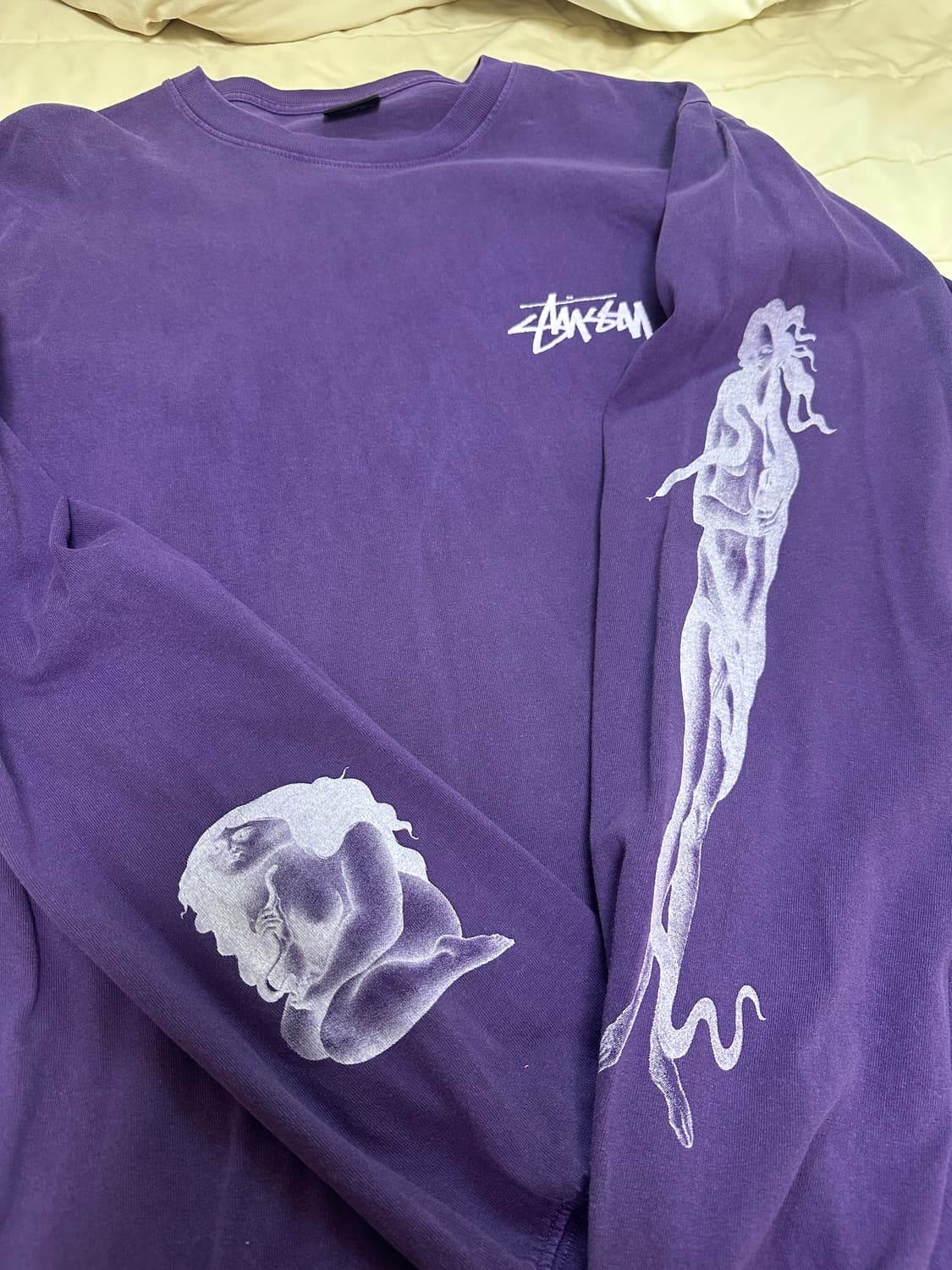 스투시 비너스 피그다이 롱슬리브 퍼플 L 상품이미지2