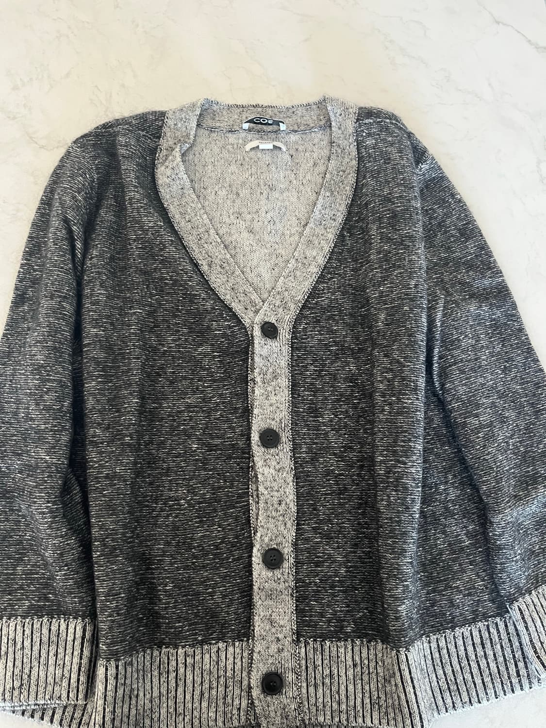 cos 컨트래스트 트리밍 울 블렌드 가디건 L 상품이미지2