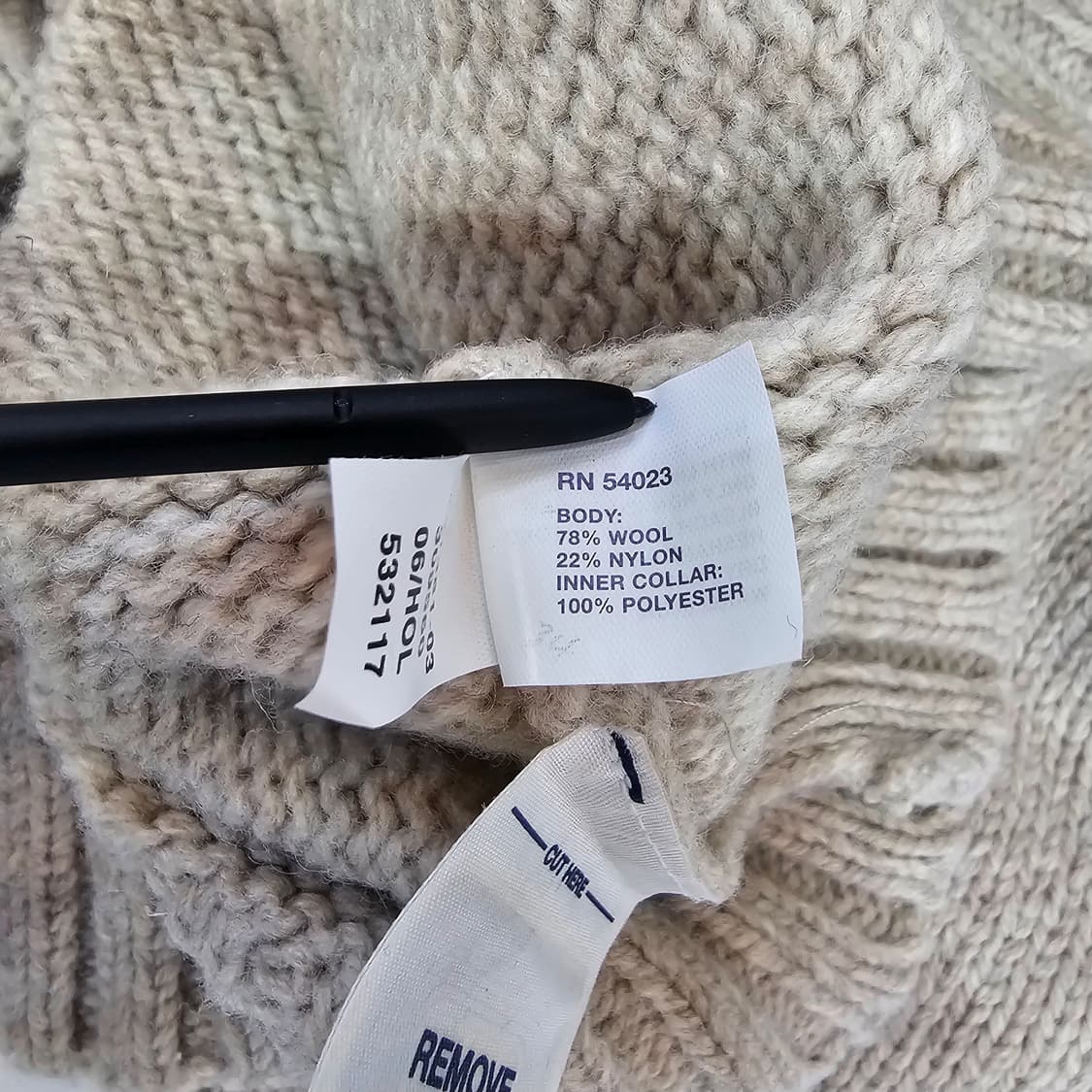 90's 갭 울 하프 집업 니트 상품이미지10