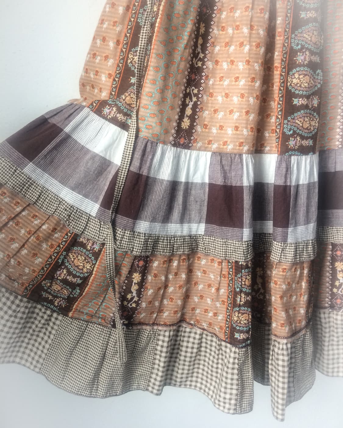 Patch work point midi skirt 상품이미지2