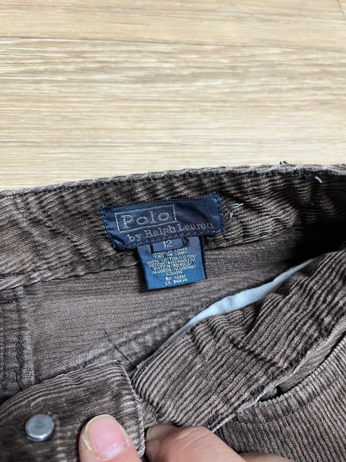 폴로 랄프로렌키즈  브라운 코듀로이 바지 상품이미지2