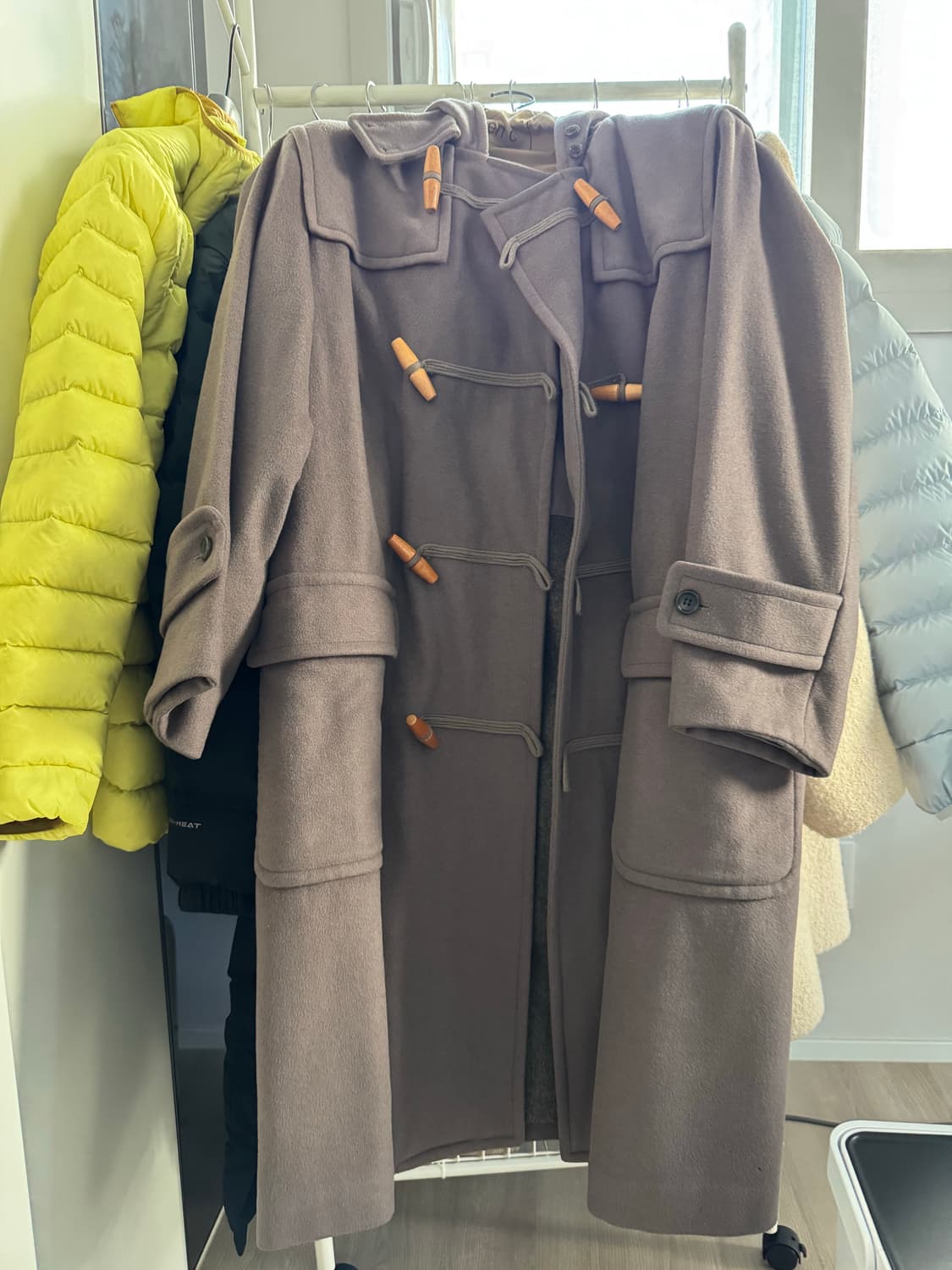 올드마가렛호웰 롱더플코트2사이즈 시나몬슬레이트 상품이미지1