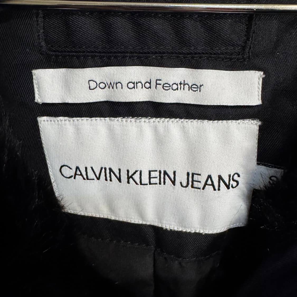 캘빈클라인 누빔안감 모피 롱패딩 점퍼 상품이미지4