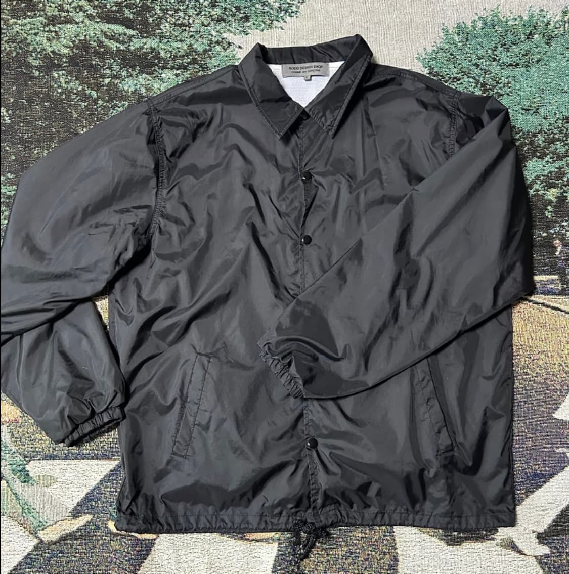 [정품] 꼼데가르송 CDG 로고 코치 레이어드 오버핏자켓 블랙 상품이미지1