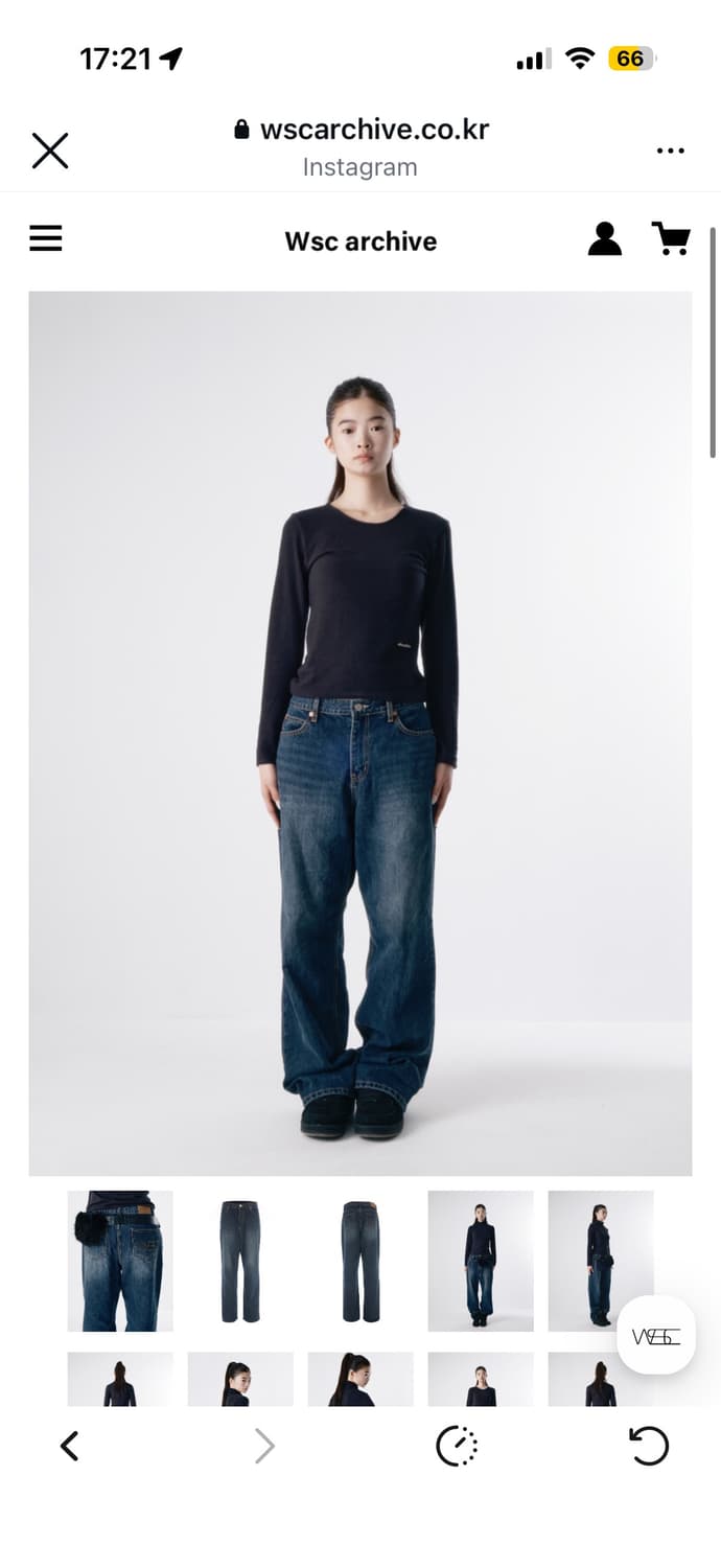 wsc아카이브 데님 와이드팬츠 1사이즈 상품이미지1