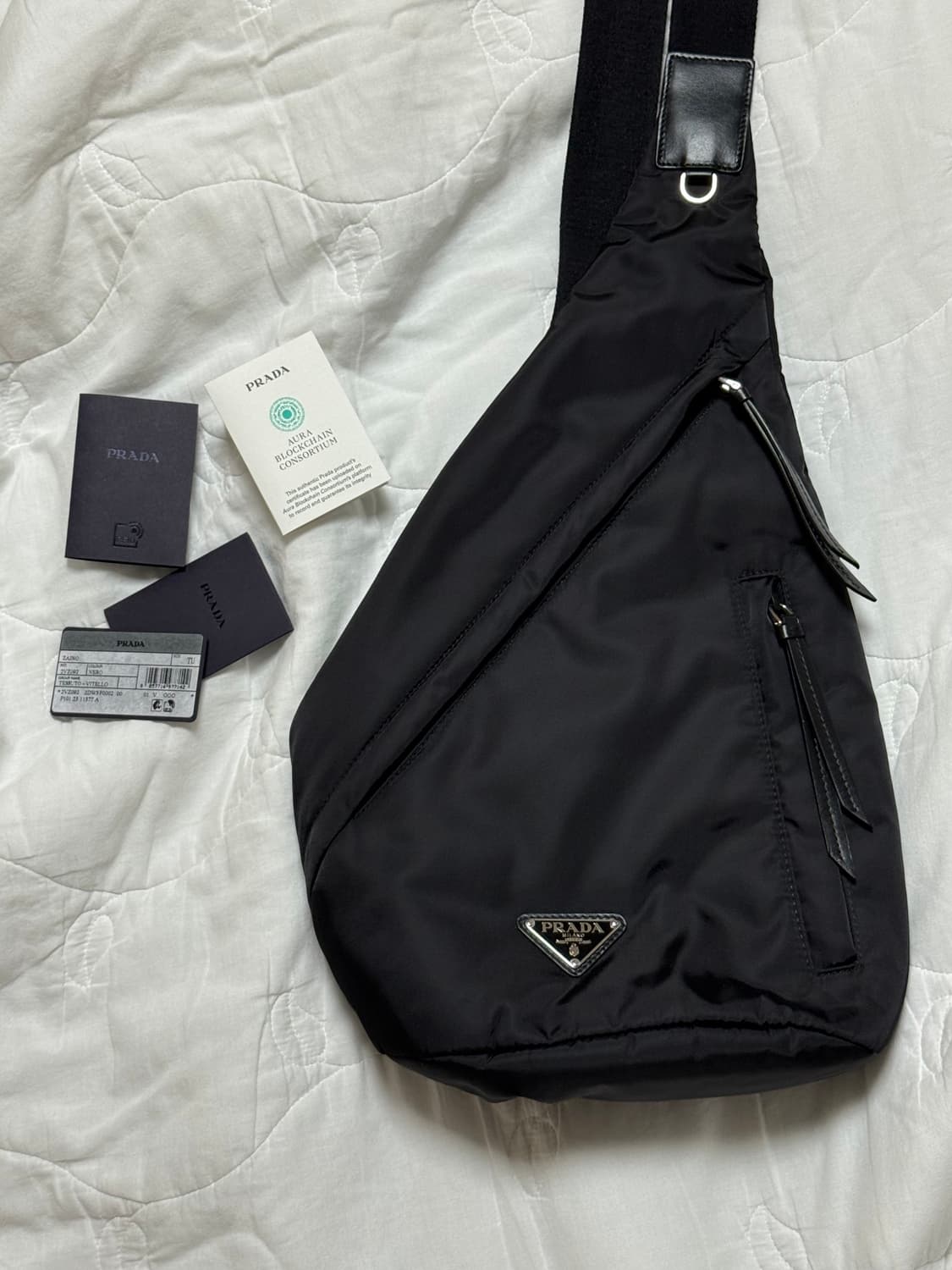 프라다 리나일론 앤 레더 숄더 스트랩 백팩 (슬링백) 상품이미지5