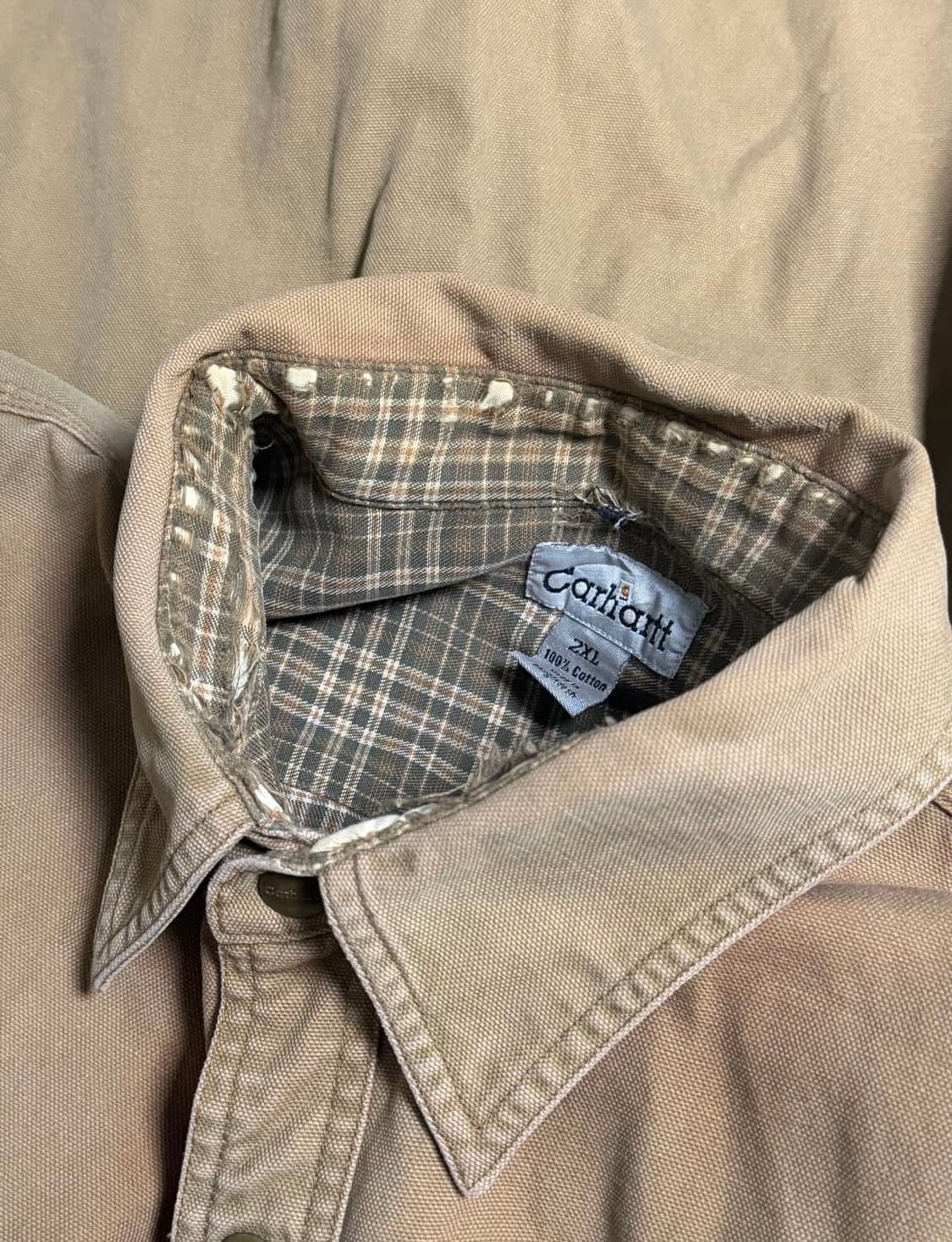 칼하트 캔버스 플란넬 라이너 워크 셔츠 자켓  2XL 상품이미지7