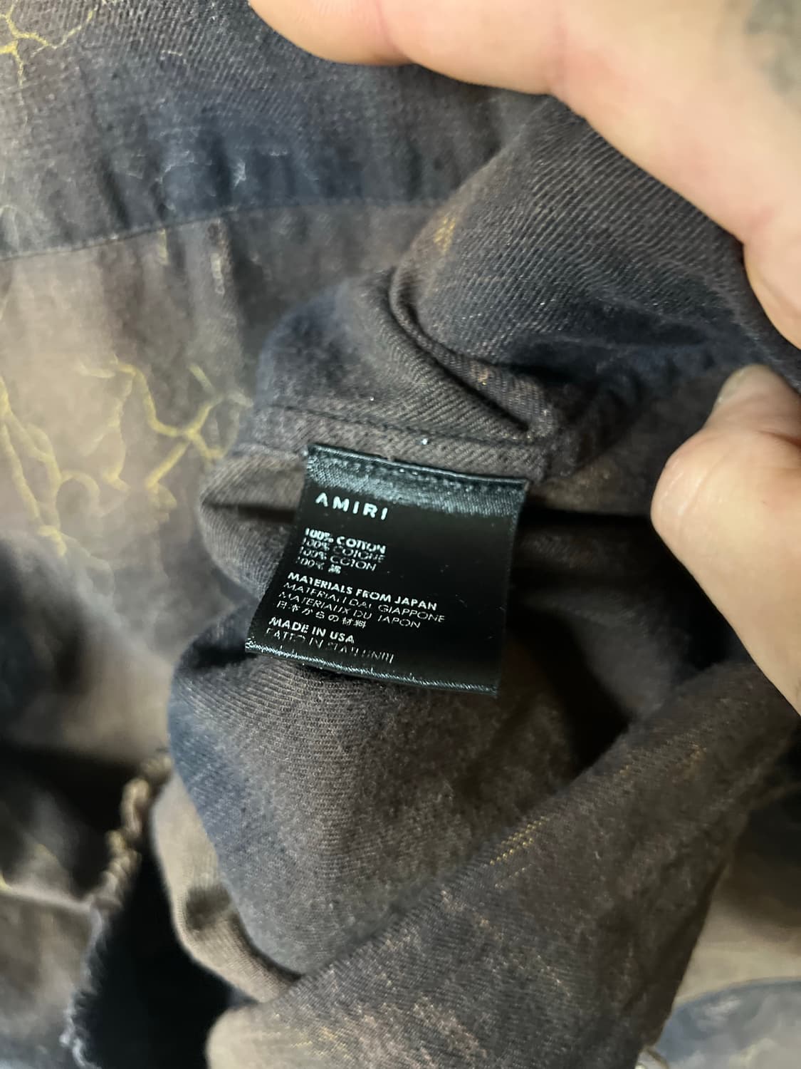 아미리 크랙 블리치 셔츠 L 상품이미지3