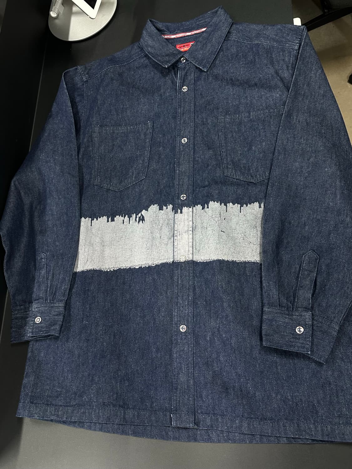 90’s 퀵실버 올드스쿨 진청 오버핏 데님 셔츠 상품이미지4