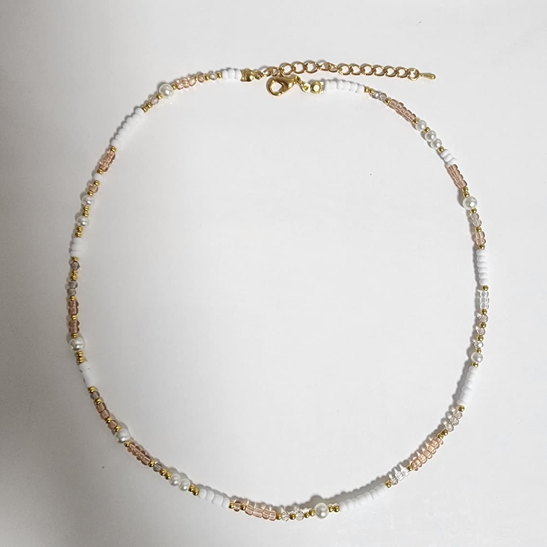 살색 패션 비즈 목걸이 상품이미지1