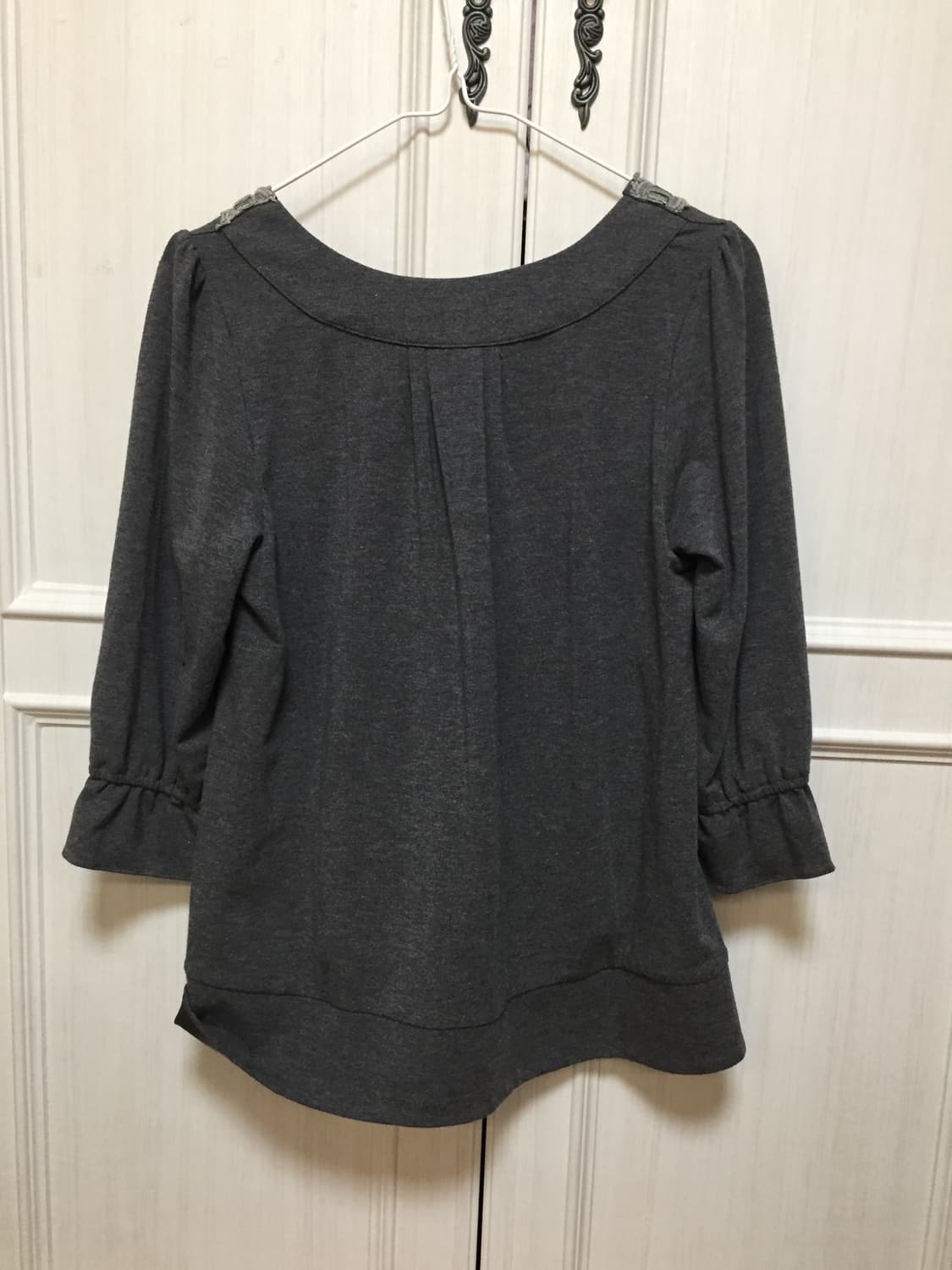 일본 빈티지 레이스 블라우스 미디 슬리브 상품이미지6